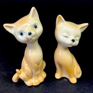 Mid Century Modern pair of anthropomorphic cat figurines